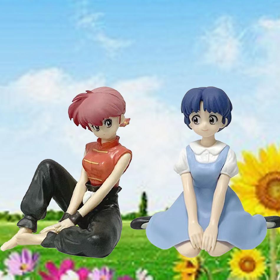 BANPRESTO Ranma 1/2 Anime Collectible Figure - 10CM PVC Model of Shampoo Akane Tendo And Ranma Highly Detailed Relax Time Toy