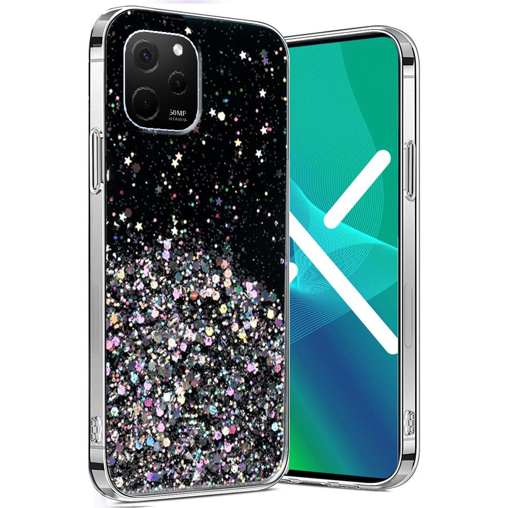 Huawei Nova Y61 Case, Glittery, Black