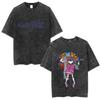 British Classic Virtual Band Gorillaz Poster Tshirt Men Women Streetwear Hip Hop Vintage Washed Cotton Top Oversized Summer Tee