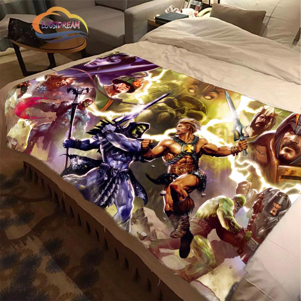 Cartoon Masters of the Universe Wool Blanket Jindian Animation Cashmere Fashion Portable Flannel Warm Camping
