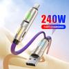 4-в-1 240 Вт USB Type C Силиконовый Кабель Быстрой Зарядки, Для iPhone Huawei Samsung Xiaomi Прочный Кабель Type-C на USB A