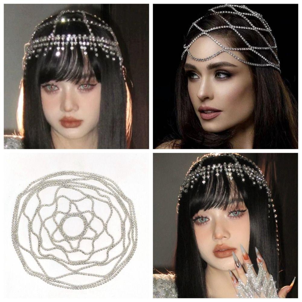 Performance Show Crystal Rhinestone Hairband Luxury Boho Headband Women Jewelry