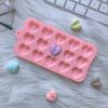 3D Бриллиантовое Сердце Силиконовая Форма 15 Ячеек Бриллиантовое Любовное Сердце Форма Лоток Силиконовая Форма для Выпечки для Приготовления Торта Шоколада Мусса Десерта