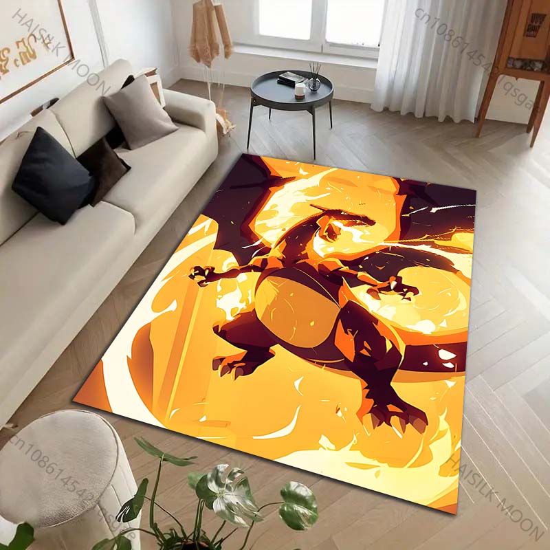 1PC Pocket Monsters Charizard Carpet for Living Room Bedroom Kid's Room Home Decor Area Rug Sofa Cloakroom Play Mat for Gifts