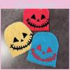 Halloween Quirky Face Pattern Beanie Warm Wool Blend Casual Streetwear Travel