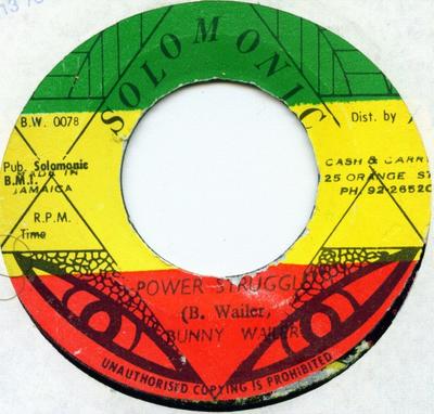 7-дюймовая пластинка BUNNY WAILER Power Struggle BW0078 Solomonic 1978 Ямайка Регги Ска Даб Б/у
