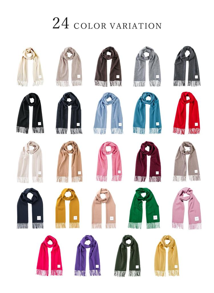 Matti Totti Pale Beige Cashmere Solid 11. Scarf, 100% Cashmere, Large, Thick, Women's, Color, Long, Gift, A0015B-13