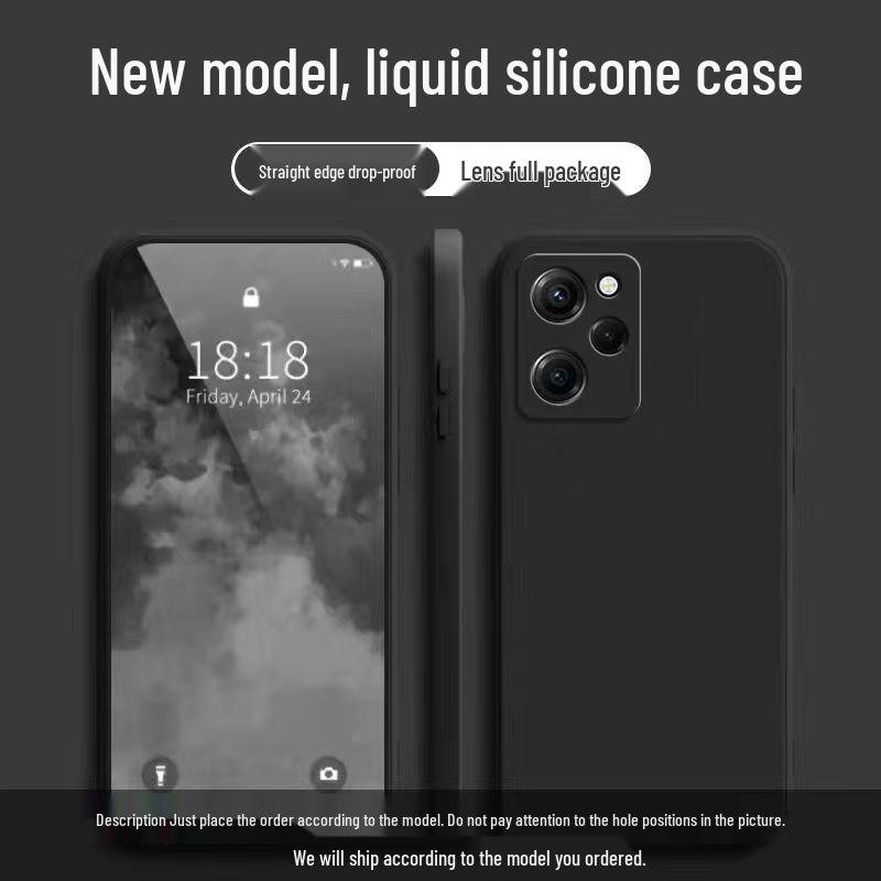 Redmi Note 12 Pro Extreme Edition Однотонный чехол для телефона из жидкого силикона, защищенный от падений