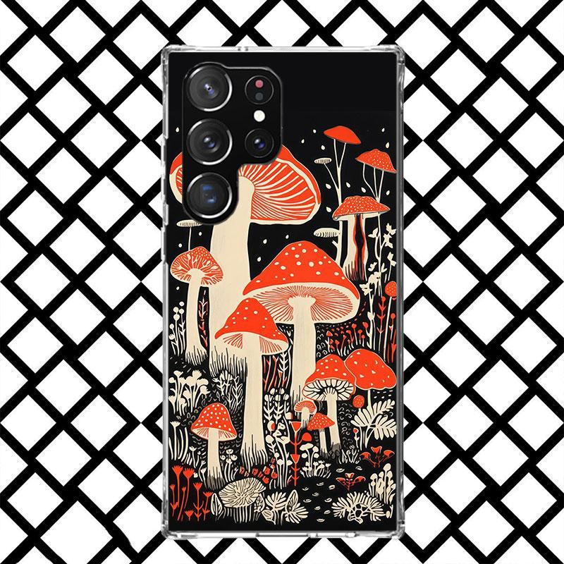 Colorful Mushroom Phone Case for Samsung Galaxy S26 S25 Edge S24 S23 Ultra S22 Plus S21 FE S20 + Soft Cover Print Fundas Galaxy