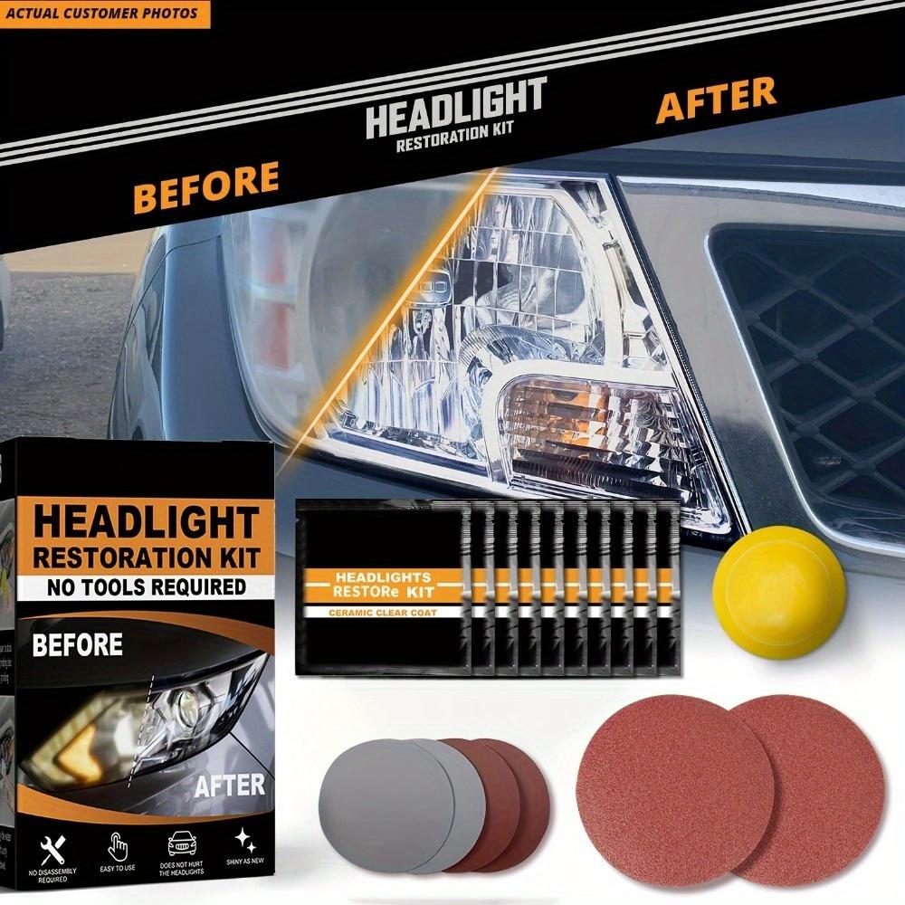 Керамический очиститель фар Керамический очиститель фар автомобиля Комплект для восстановления полировки фар Для автомобильных фар не требуются электроинструменты