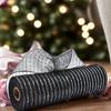 Deco Ribbon 10Inchx10Yard Metallic Foil Poly Net Ribbons Set for Christmas Wreath Art Craft Party Decorating Packaging