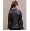 Leather Coat Thick Winter Warm Jacket Fleece Liner Women PU Leather Coat Overcoat Fur Collar