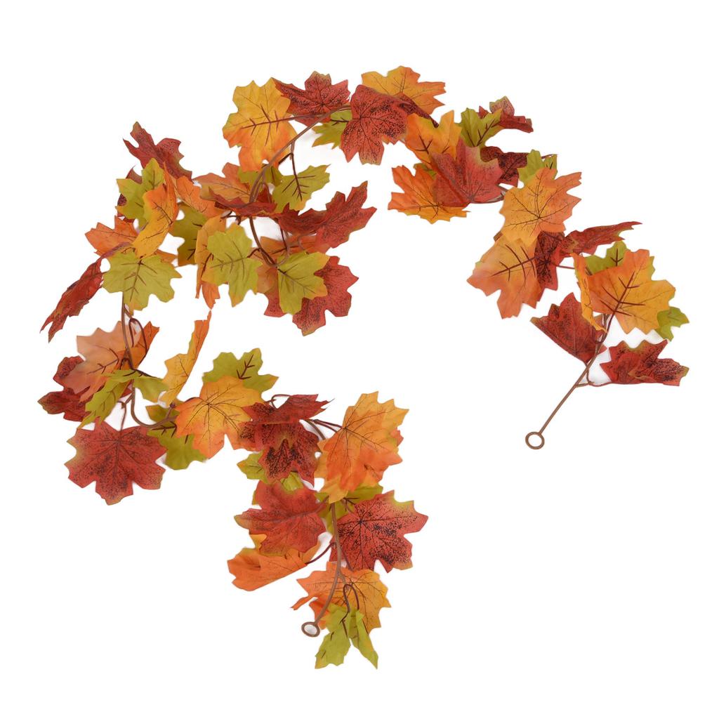 Декоративная искусственная кленовая гирлянда Осенняя гирлянда из листьев Украшение День благодарения Хэллоуин Искусственный клен
