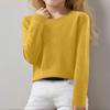 Girls Long Sleeve Round Neck Knit Pullover Jumper Tops Spring Base Layer Top Thermal Undershirt Youth Underwear 8-16Years