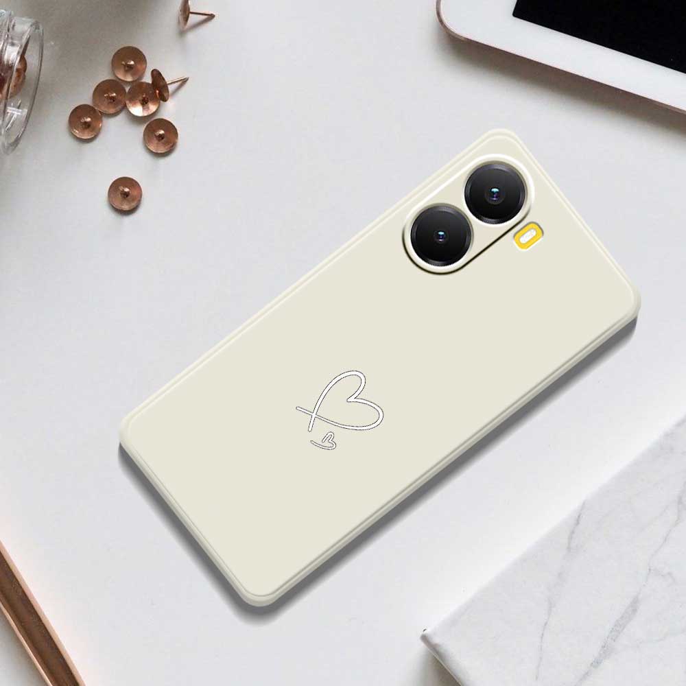 For Xiaomi Redmi Turbo 4 5G/Poco X7 Pro 5G Case White Love Pattern Printing Straight Edge TPU Phone Back Cover