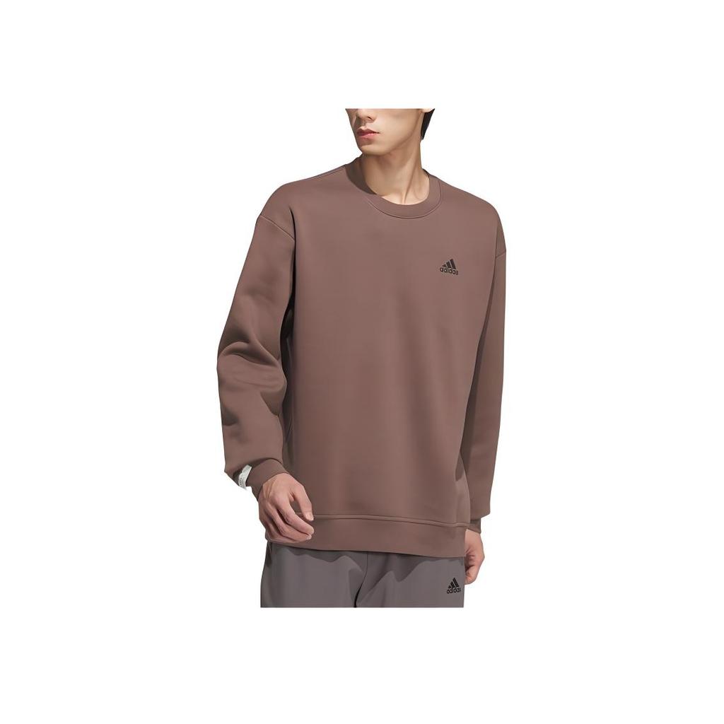 Adidas Повседневная толстовка с круглым вырезом и длинными рукавами, унисекс, толстовка Rock-Layer-Deep-Earth-Brown Black JM9094