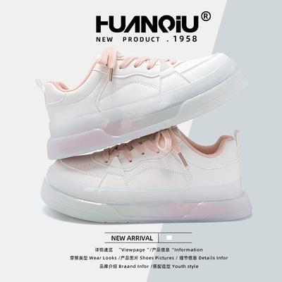 Туфли на платформе белые женские ZHQ6130 весенние женские туфли маленькие универсальные повседневные туфли на желеобразной подошве