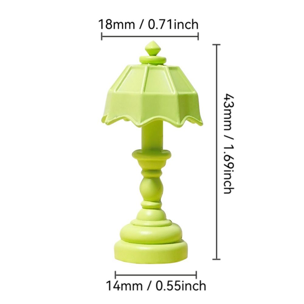 Colorful 1:12 Dollhouse Mini Desk Lamp Miniatures Dollhouse Accessories Trendy Table Lamp
