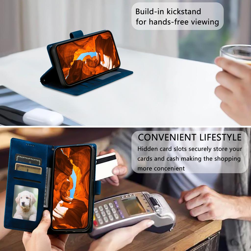 For Motorola Moto G86 5G Case Imprinted Totem Skin Feel Wallet Leather Phone Cover with Hand Strap