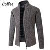 Мужские повседневные вязаные свитера-кардиганы Slim Fit Fleece Full Zip Толстый вязаный кардиган Зимняя верхняя одежда