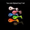 Двухцветный Big Head Fish T-Tail 4,5 см/3 г Силиконовая мягкая приманка - Реалистичная приманка на мандаринку и окуня