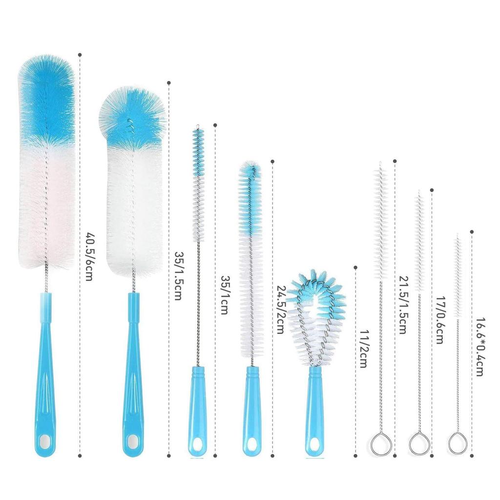 8X Набор щеток для чистки бутылок, стеклянных трубок, трубок, маленьких и длинных