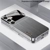 Серебристо-серый текстурный узор 2D Чехол для телефона для SamsungS26 S25 S24 S23 S22 S21 S20 A56 A36 A16 Гальванизированное стеклянное защитное покрытие