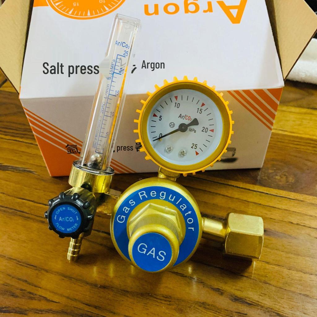 Weldforce Argon Arc Welding Regulator: Energy-Saving, Gas-Saving, Drop-Proof, Explosion-Proof Meter with Pressure Reducing Valve and Gauge.