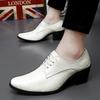 Men High Heels White Derby Wedding Dress Dance Business Formal Red Elevator Shoes Height Increase Tuxedo Prom Blazers Shoes Plus Size