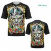 Мужская футболка из Японии 3D-принт Самурай Короткий рукав Оверсайз Харадзюку Топы Мужская уличная повседневная футболка Летняя одежда