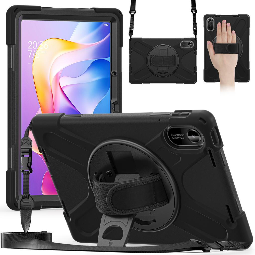 Armor Case for Xiaomi Redmi Pad 2 2025 11.0 Inch Model 25040RP0AG 25040RP0AI Heavy Duty Rotating Stand Cover with Shoulder Strap