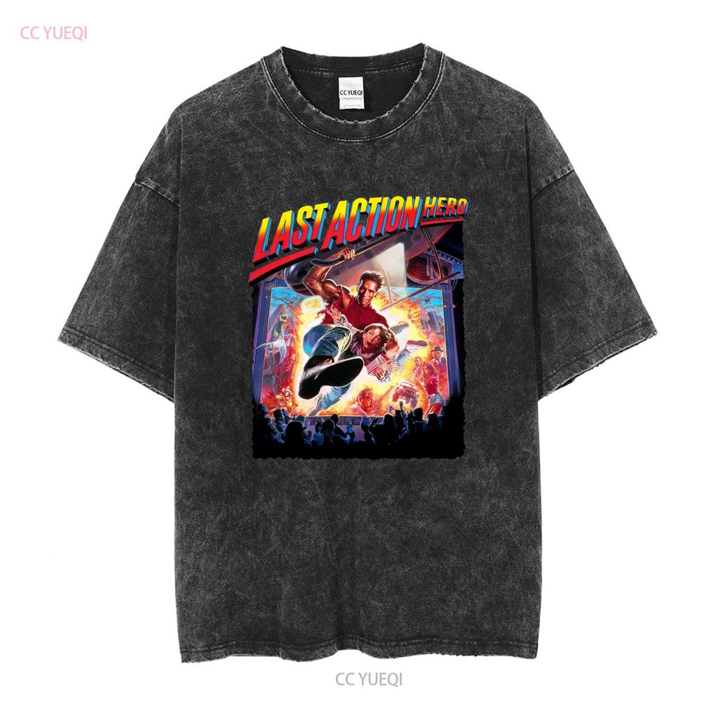 Last Action Hero V1 movie T shirt 8 colors sizes S 5XL vintage look soft cotton long or short sleeves vintage Washed streetwear