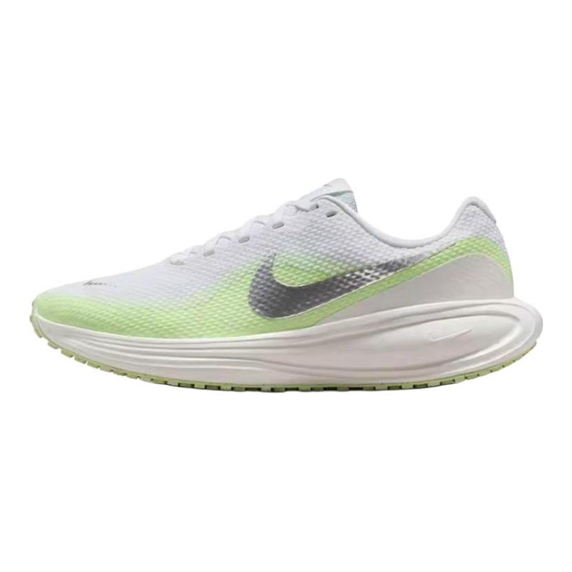 Nike REVOLUTION 8 Износостойкие Дышащие Низкие Кроссовки для Бега Женские Бело-зеленые Кроссовки HJ8485-100