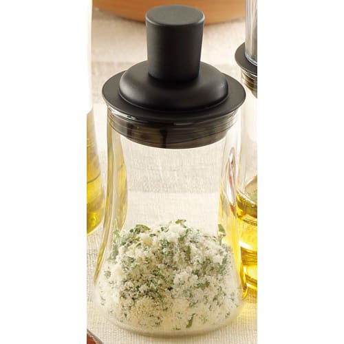 iwaki Heat-Resistant Glass Sprinkle Bottle, Black, KT5031-BKF