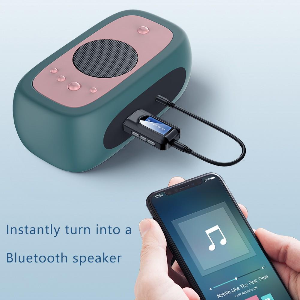 Приемник Bluetooth 5.0, передатчик, беспроводной аудиосигнал с адаптером ЖК-экрана, 3,5 мм, AUX, автомобильный Bluetooth, громкая связь