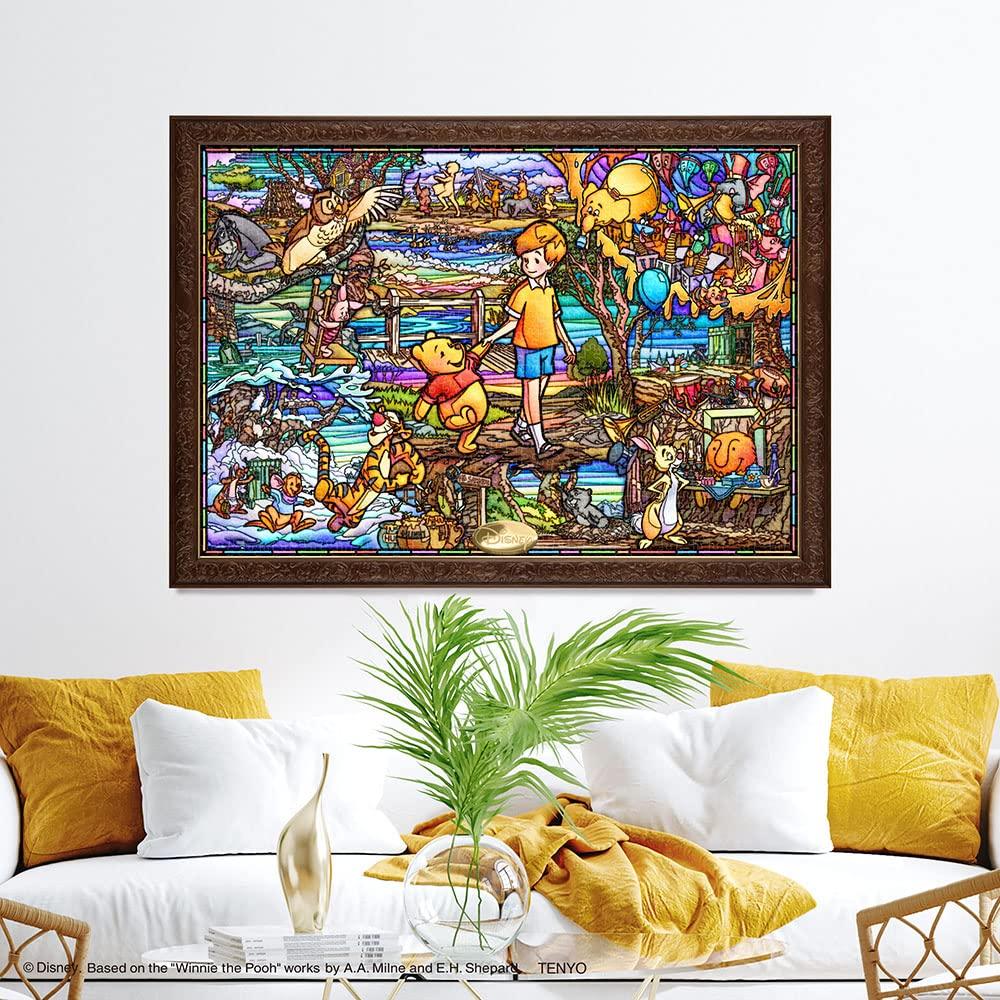 Tenyo in Pure White Jigsaw Puzzle Disney Winnie the Pooh Story Stained Glass Includes Service Card (Tenyo) [Made Japan] 1000-Piece (51x73.5cm)