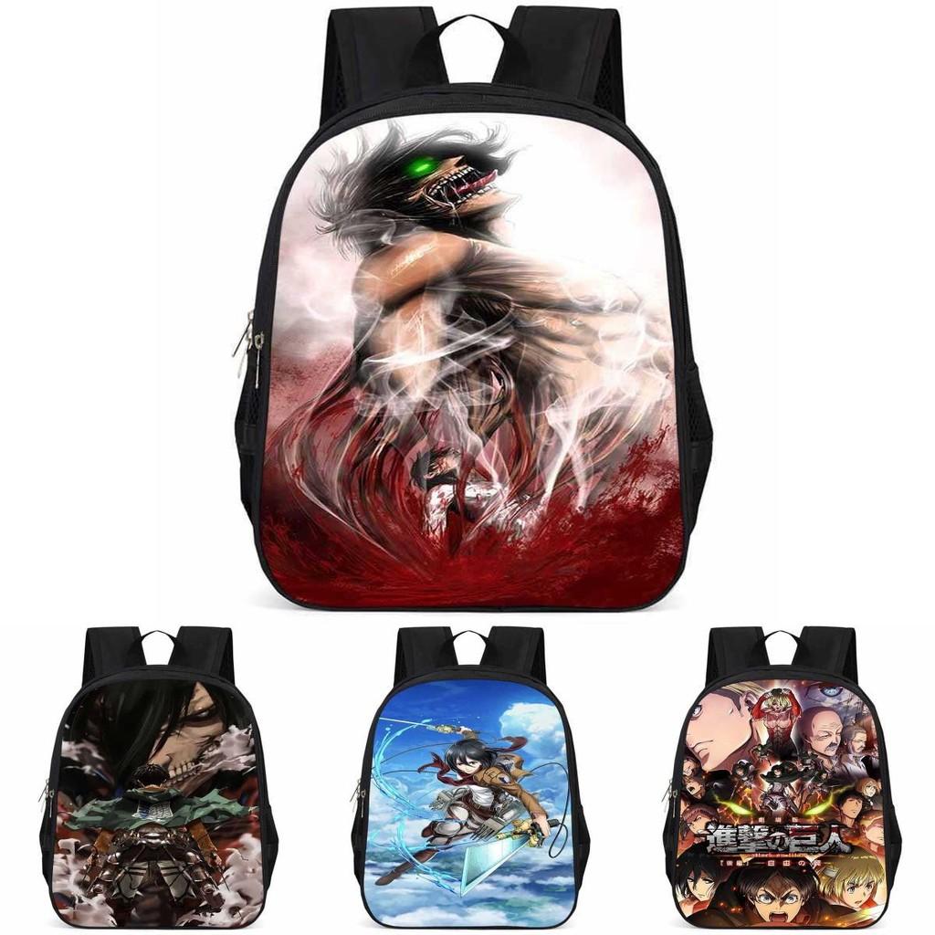 Школьный рюкзак Attack On Titan, 15 дюймов, большая вместимость, легкий, из Оксфордской ткани