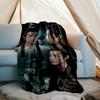 Ancient Warrior Print Flannel Blanket, Soft Warm Lightweight Throw Blanket for living Room,Sofa Bed Camping office