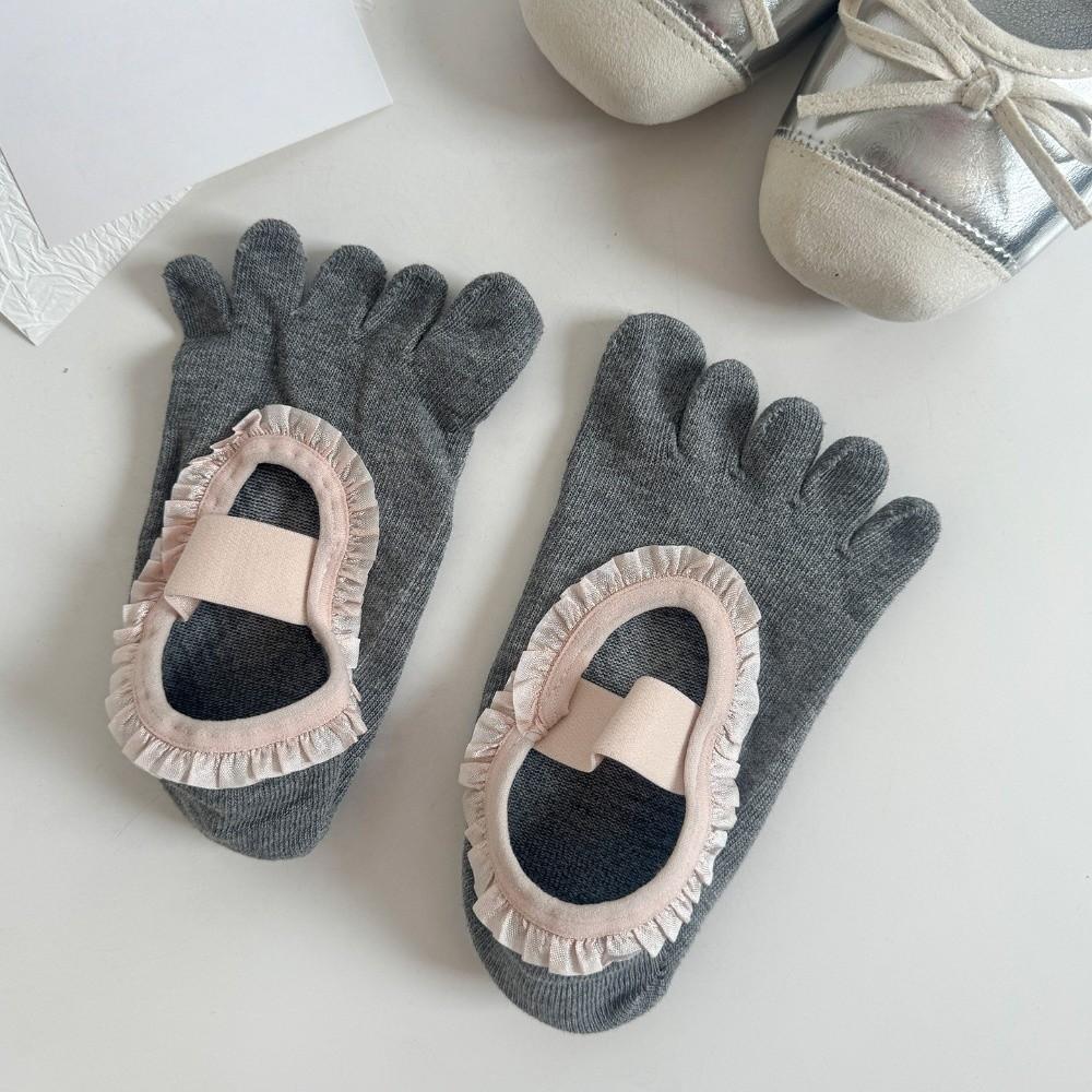 Soft Five Toes Pilates Sock Elastic Boat Socks Breathable Low-Ankle Socks Exercise