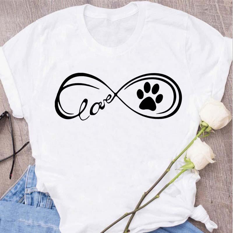 Womens Black Dog Claw Printed Tshirt Leopard Love Printed Christmas Reindeer Design Short Sleeve Casual Holiday Tshirt