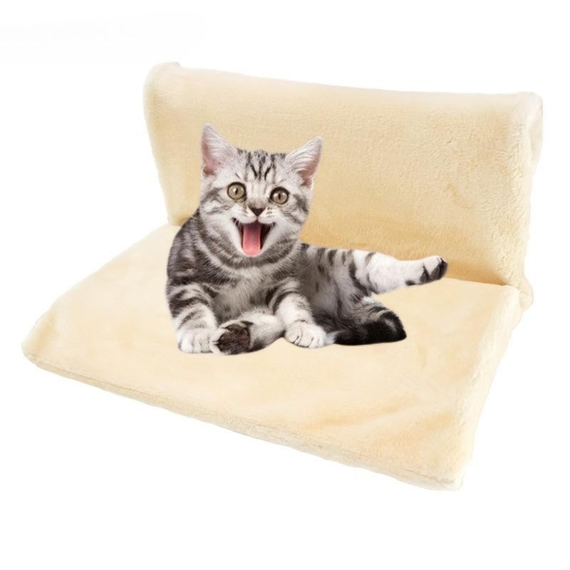 KEMORELA Кошка Домашнее животное Животное Подвесная Роскошная Кровать-радиатор Теплая Флисовая Корзина Люлька Гамак Металлический Железный Каркас Кровать-радиатор для кошки