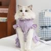 Tulip Pleated Cat Dress Can Be Towed Spring and Summer Thin Breathable Teddy Into Cat Pet Cat Clothes