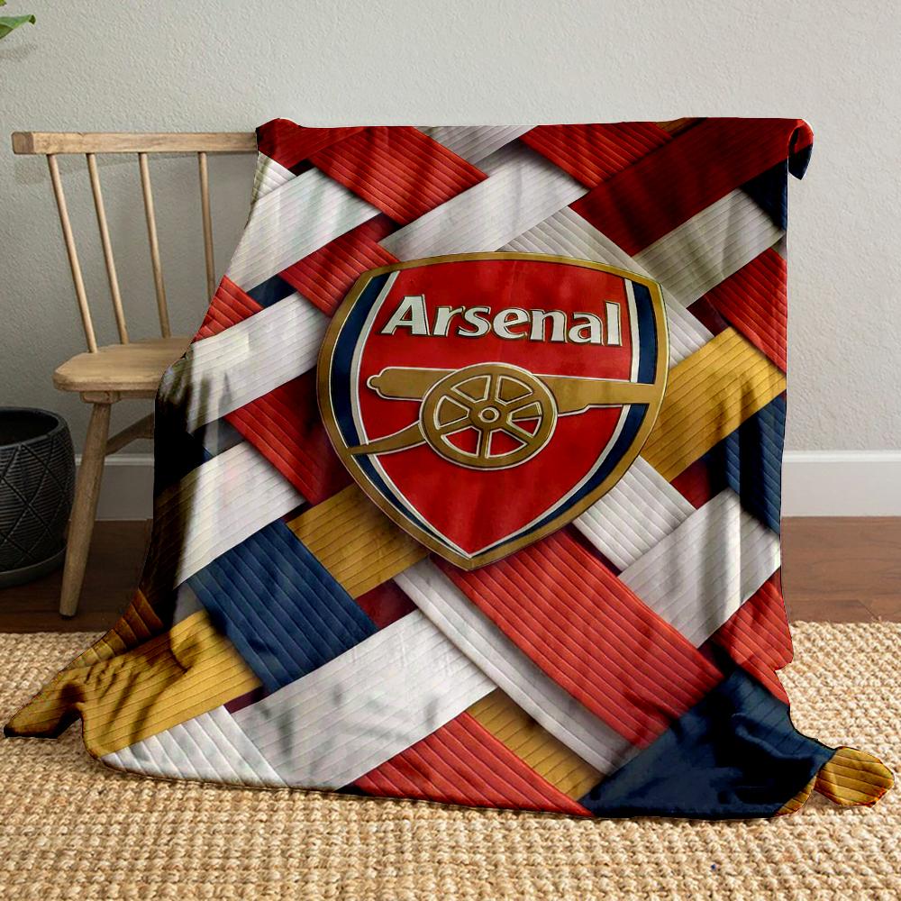 Arsenal Logo Designed Flannel blanket for bedroom, living room, sofa, and nap