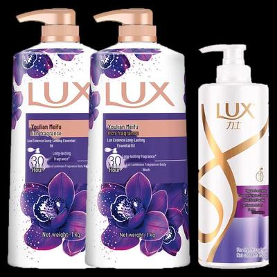 Набор: Увлажняющий шампунь Lux и гель для душа с эфирным маслом лотоса