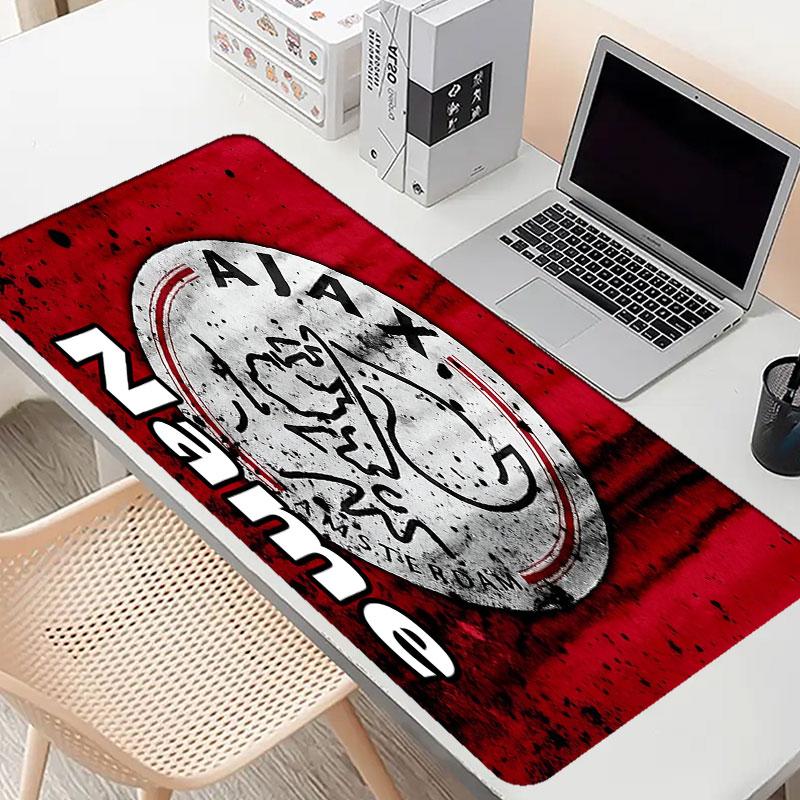 Custom Name Personalized Ajax Pattern Mousepad, Laptop PC Desk Mat, Decorative Desk Mat for Home Keyboard Pad Gift