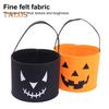 Ведро для сладостей на Хэллоуин, держатель для конфет в виде тыквы, держатель для сладостей из фетра, держатель для хранения подарков на Хэллоуин для вечеринки