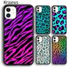Krajews Zebra Print Blue Snap-On Soft Phone Case Cover для iPhone 14 5 6s 7 8 plus X XR XS 11 12 13 pro max Samsung S21 S22ultra