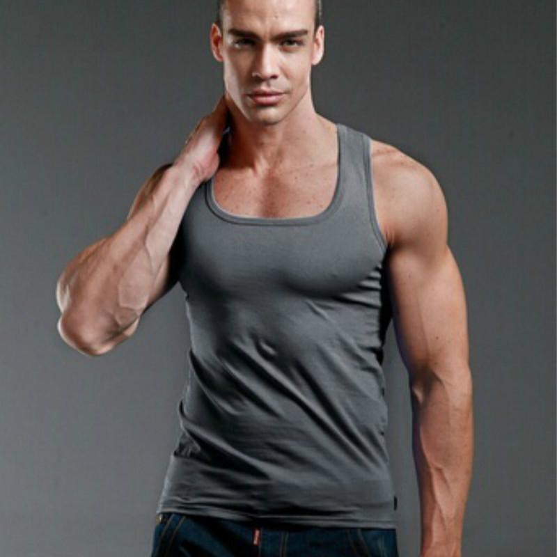 Men's Gym Bodybuilding Tank Tops Fitness Workout Cotton Sports Vest