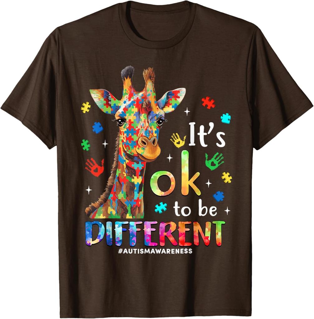Cute Present Autism Awareness Giraffe Animal Unisex T-Shirt