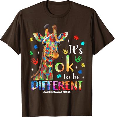 Cute Present Autism Awareness Giraffe Animal Unisex T-Shirt